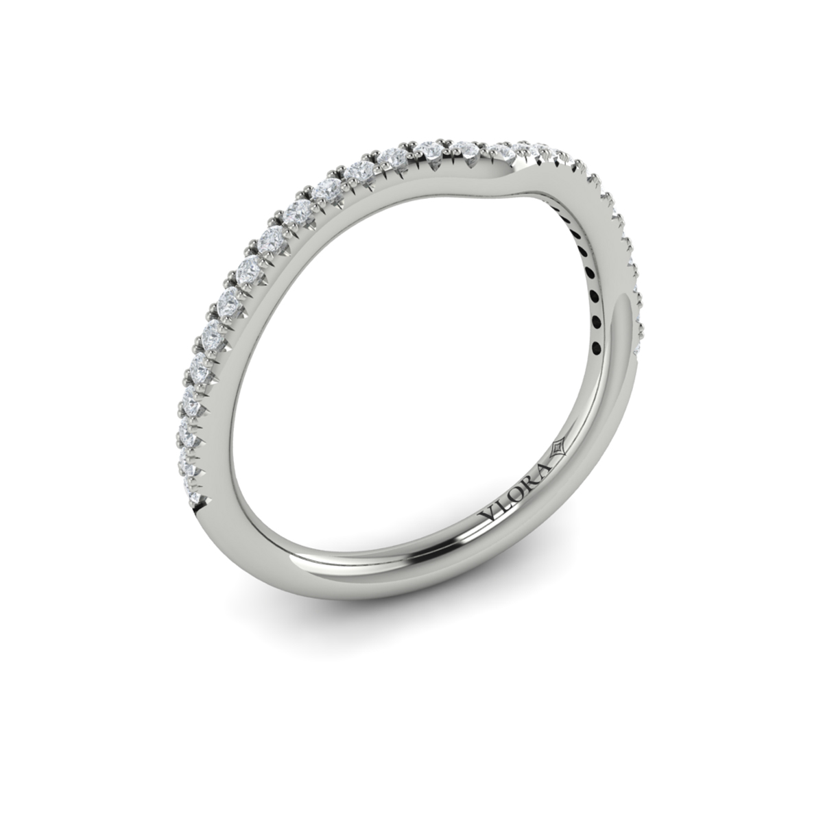 Matching Band for Bypass Oval Engagement Ring