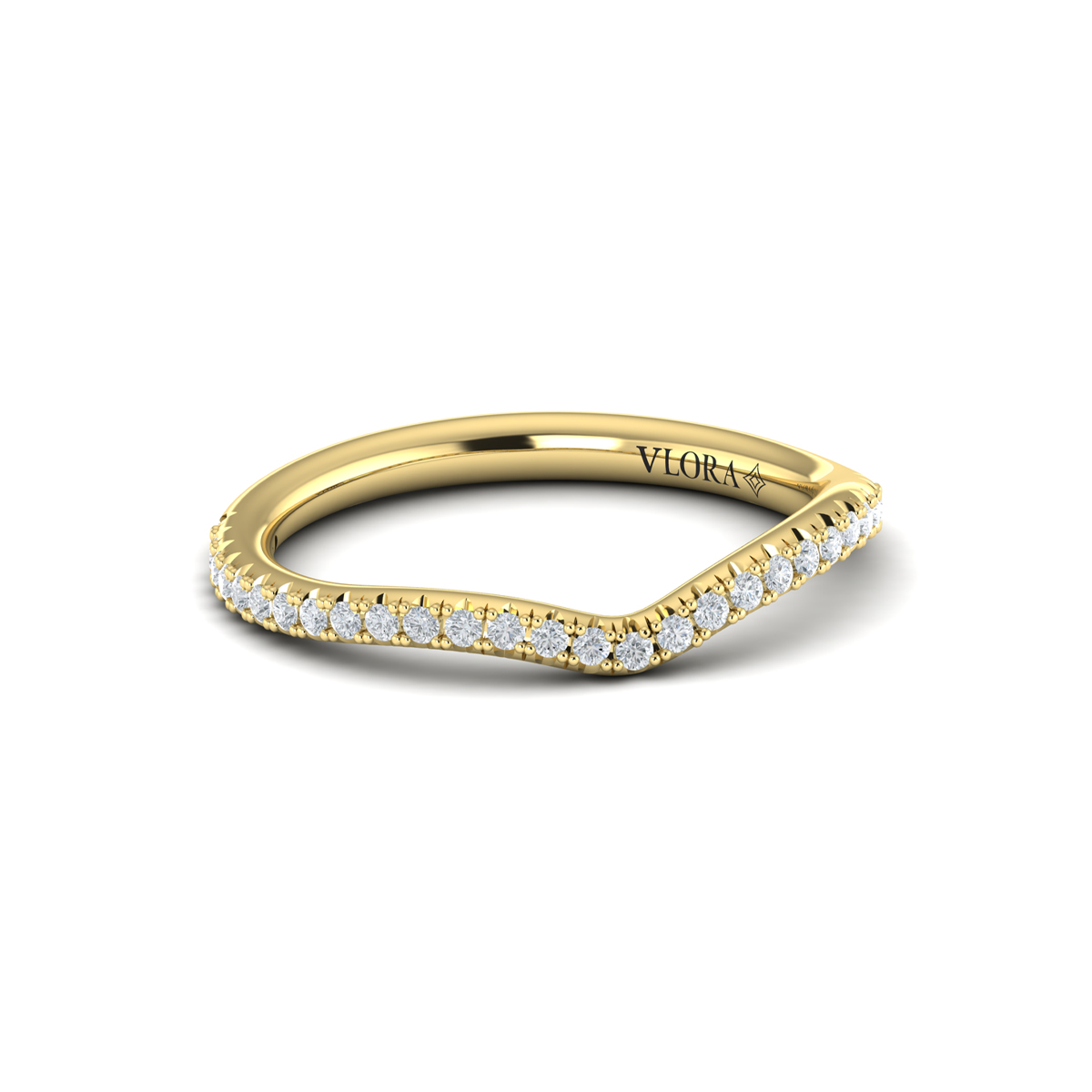 Matching Band for Bypass Oval Engagement Ring