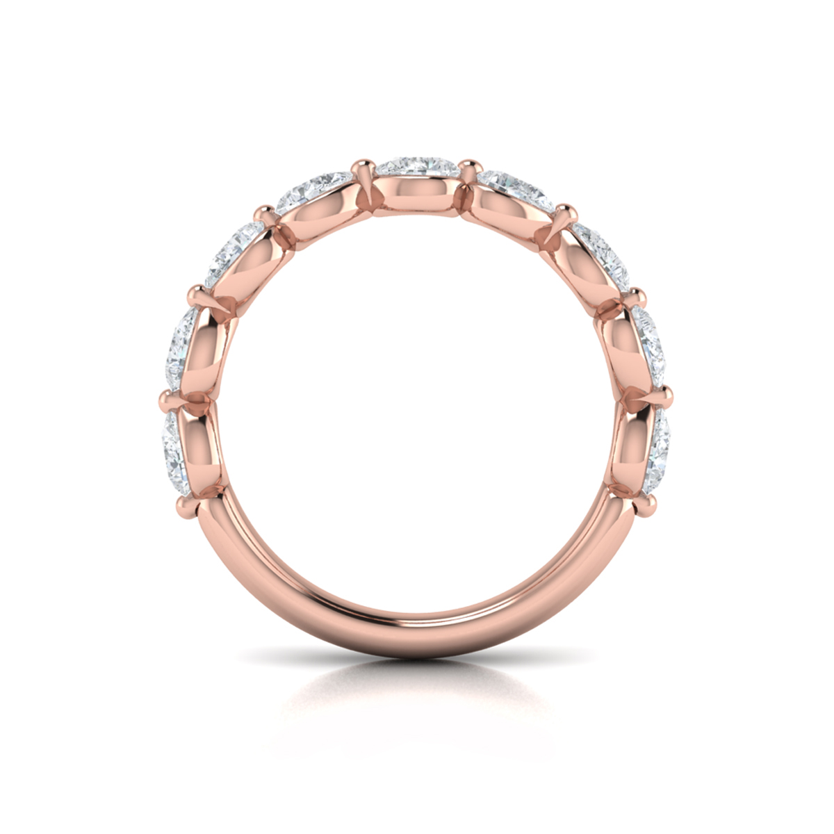 Matching Band for Cascade Oval Engagement Ring
