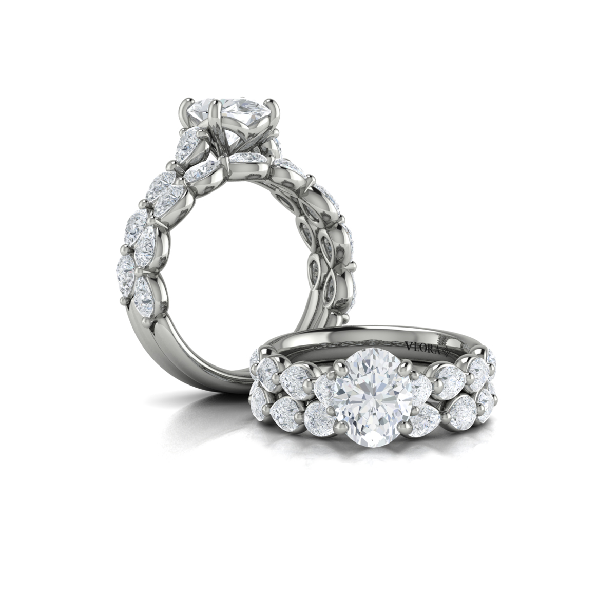 Matching Band for Cascade Oval Engagement Ring