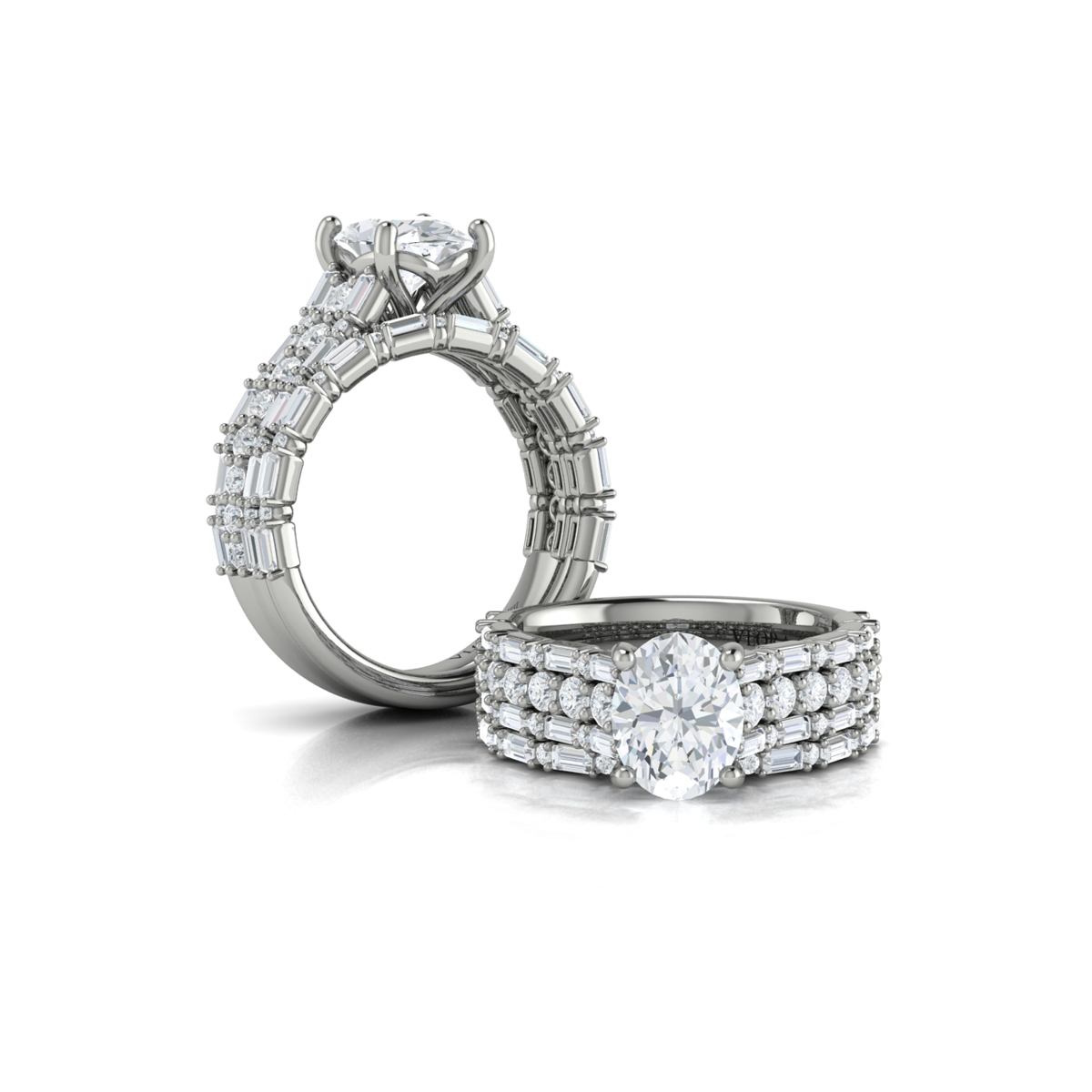 Matching Band for Opulent Oval Engagement Ring