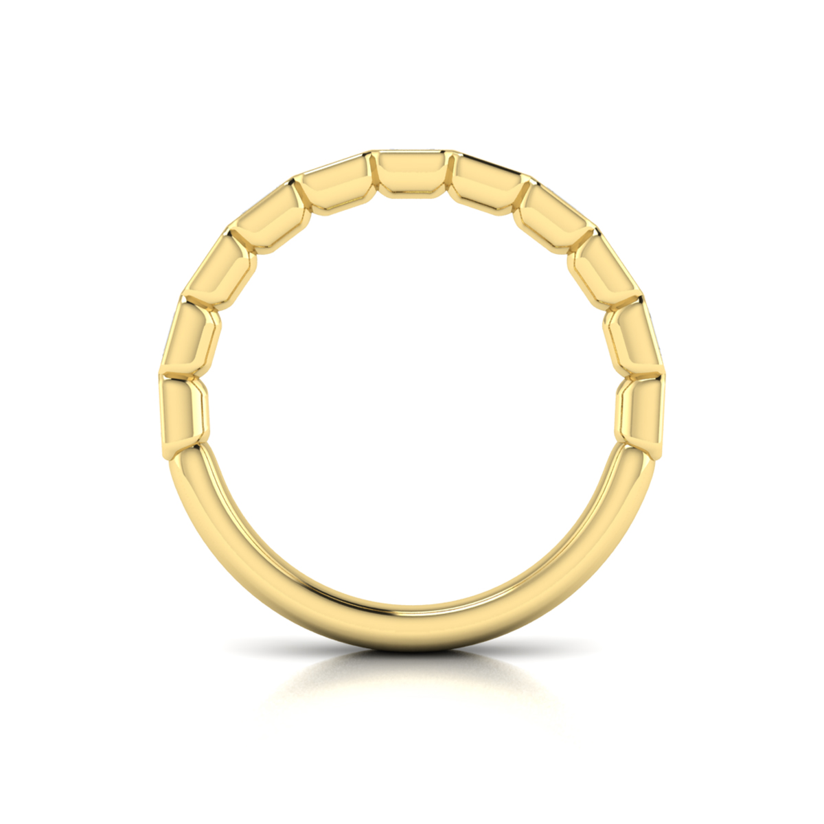 Matching Band for Bezeled Emerald Cut Engagement Ring