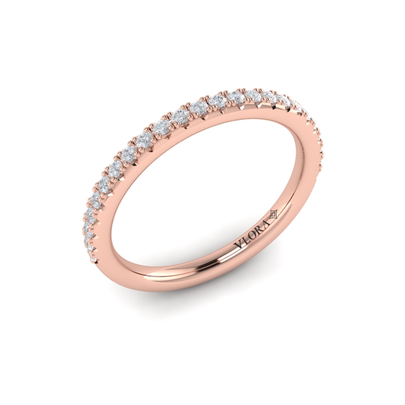 Matching Band for Triple Band Pave Oval Engagement Ring