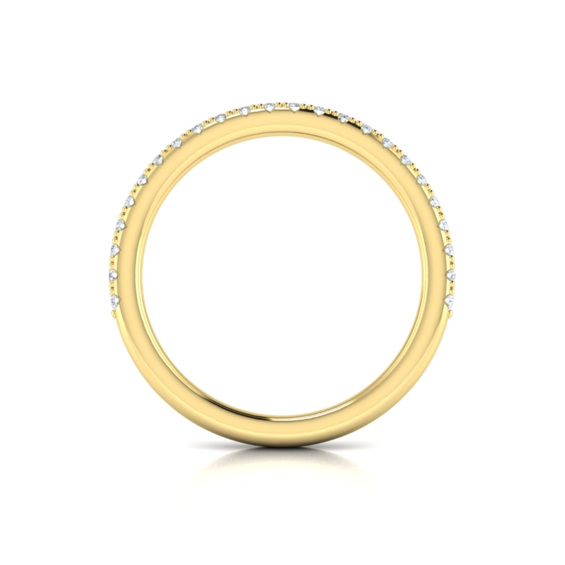 Matching Band for Triple Band Pave Oval Engagement Ring