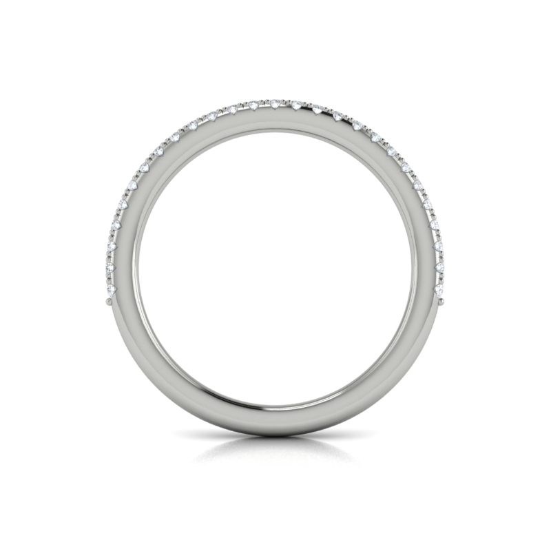 Matching Band for Fluted Emerald Cut Engagement Ring