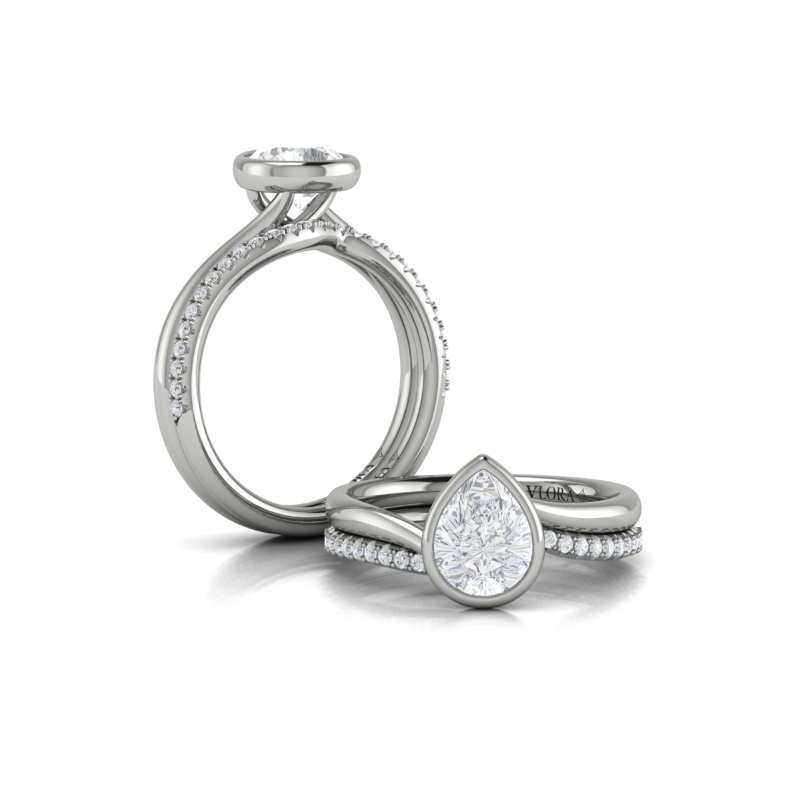 Matching Band for Teardrop Bezel Engagement Ring