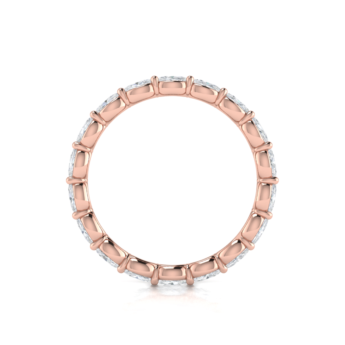 Graceful Oval Eternity Band