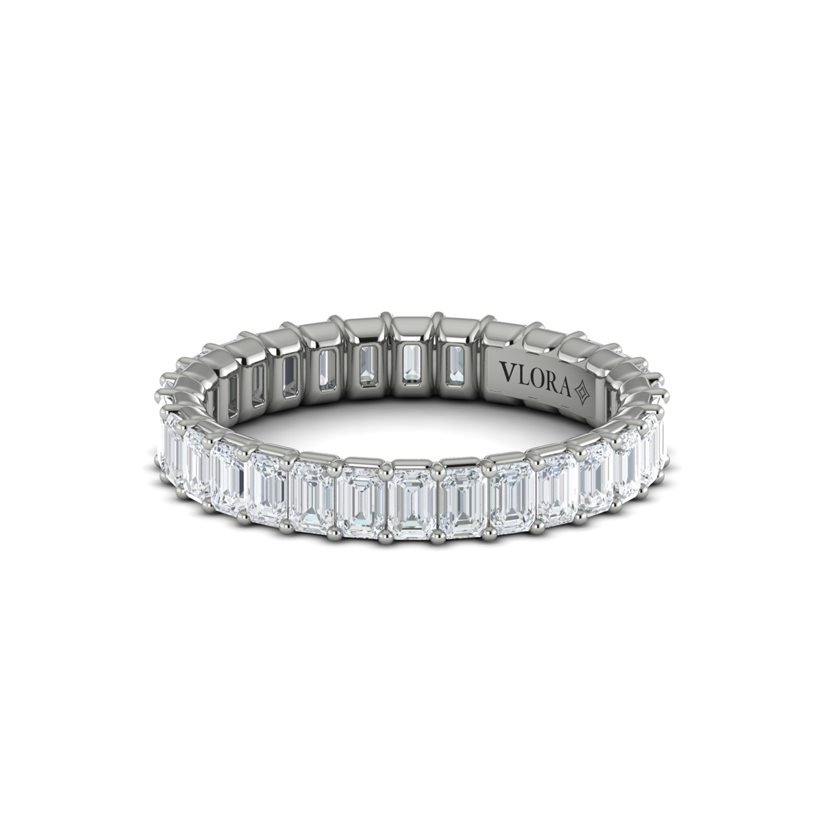 Bold Emerald Cut Eternity Ring