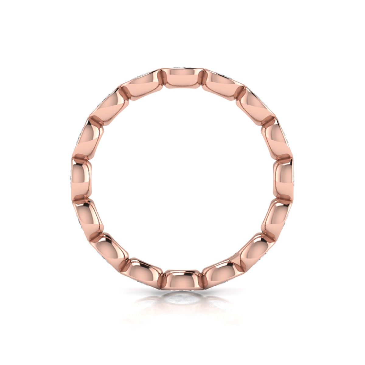 Bezel Set Oval Eternity Ring