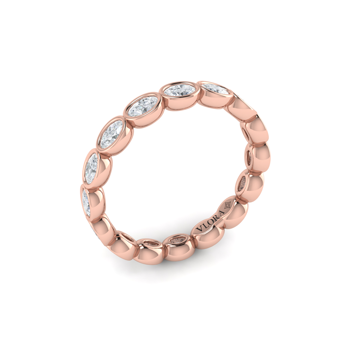 Bezel Set Oval Eternity Ring