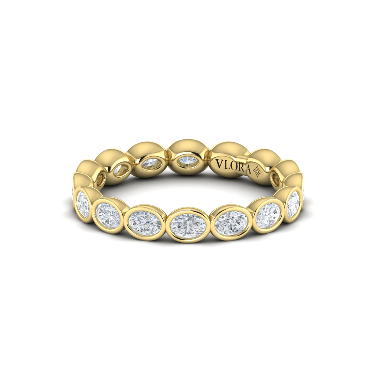 Bezel Set Oval Eternity Ring