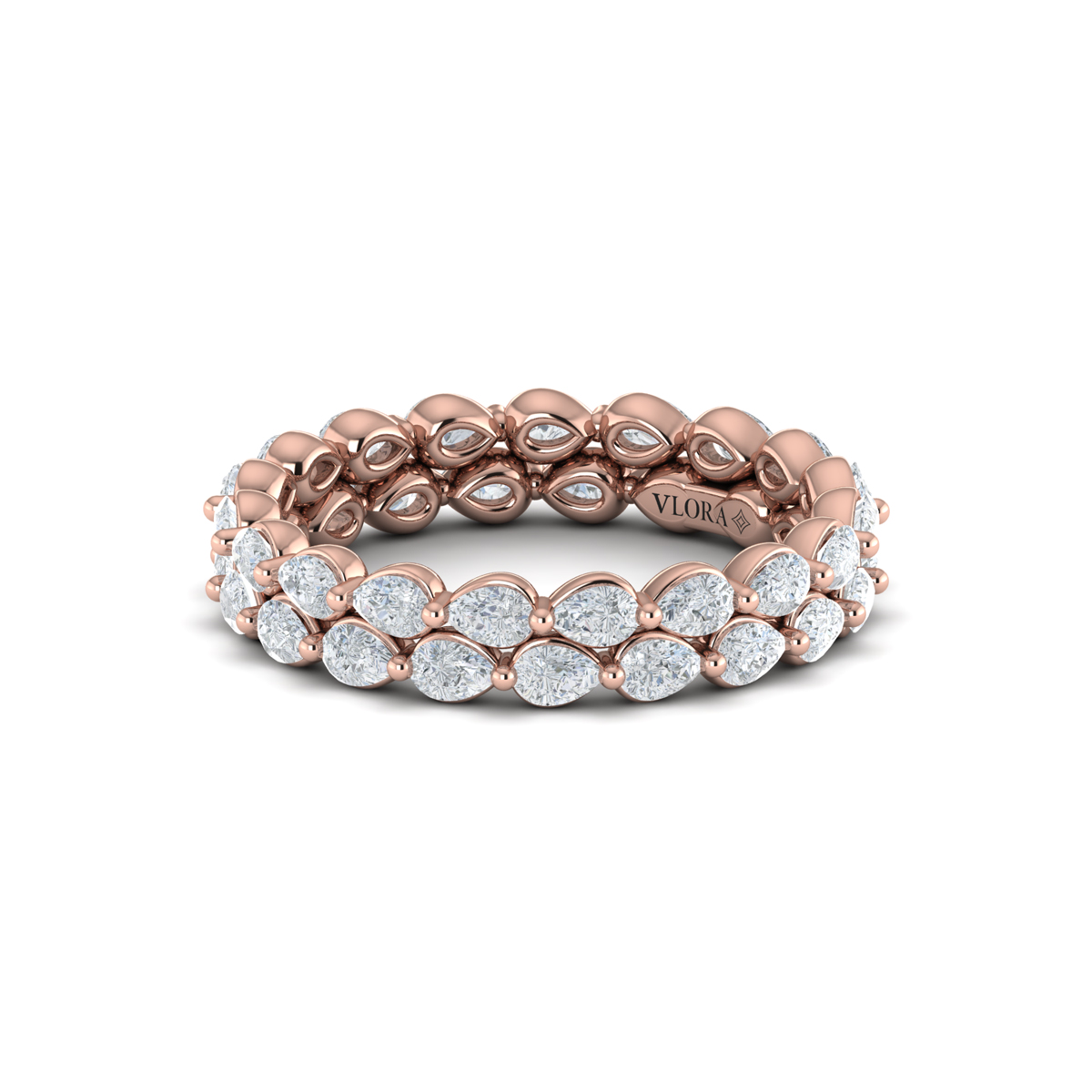 Double Pear Shape Eternity Ring