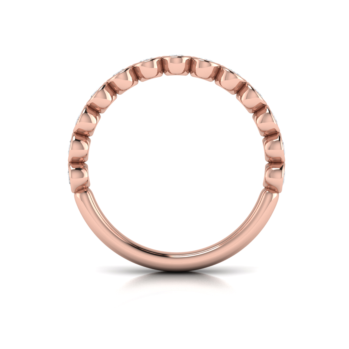Bezel-Set Stackable Band