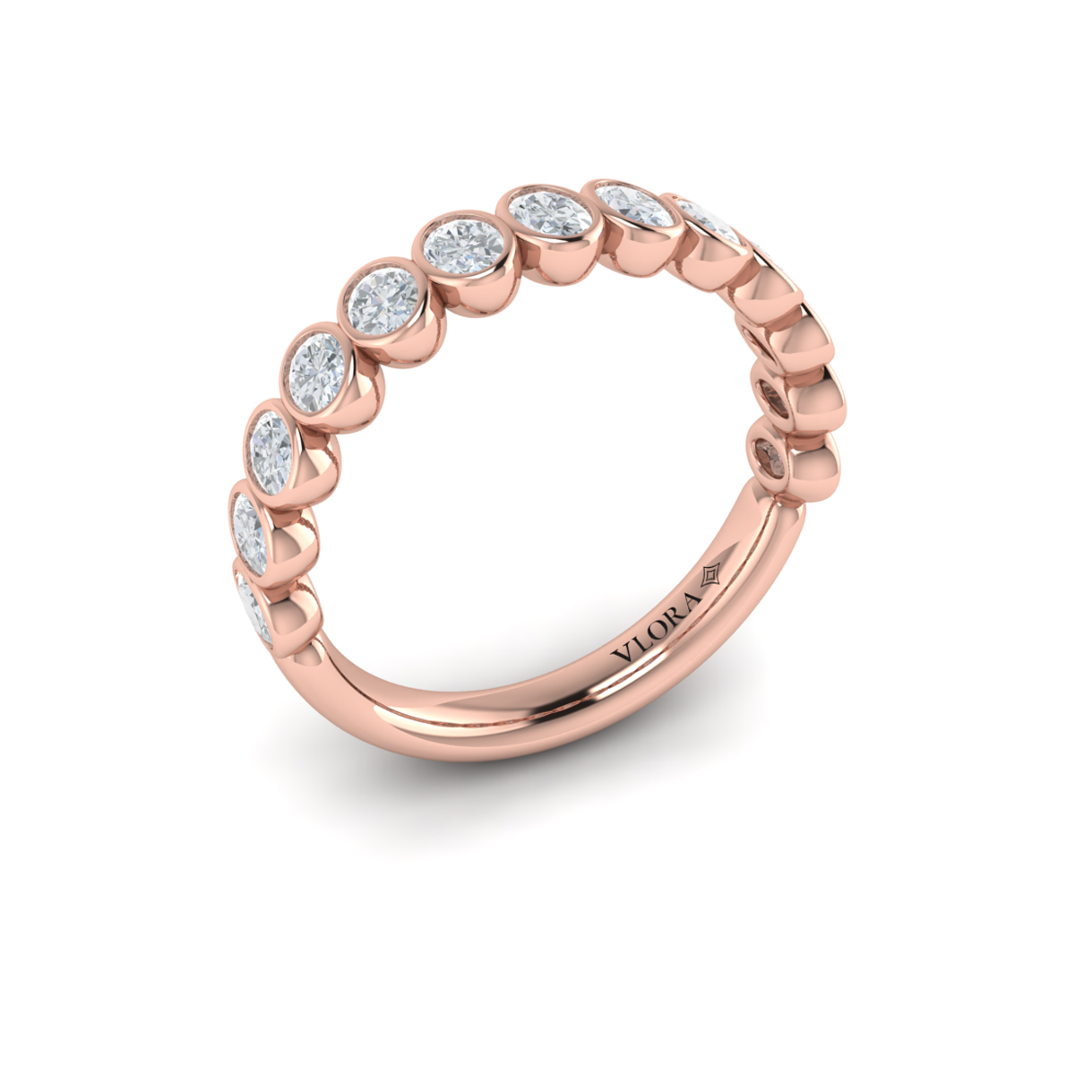 Bezel-Set Stackable Band