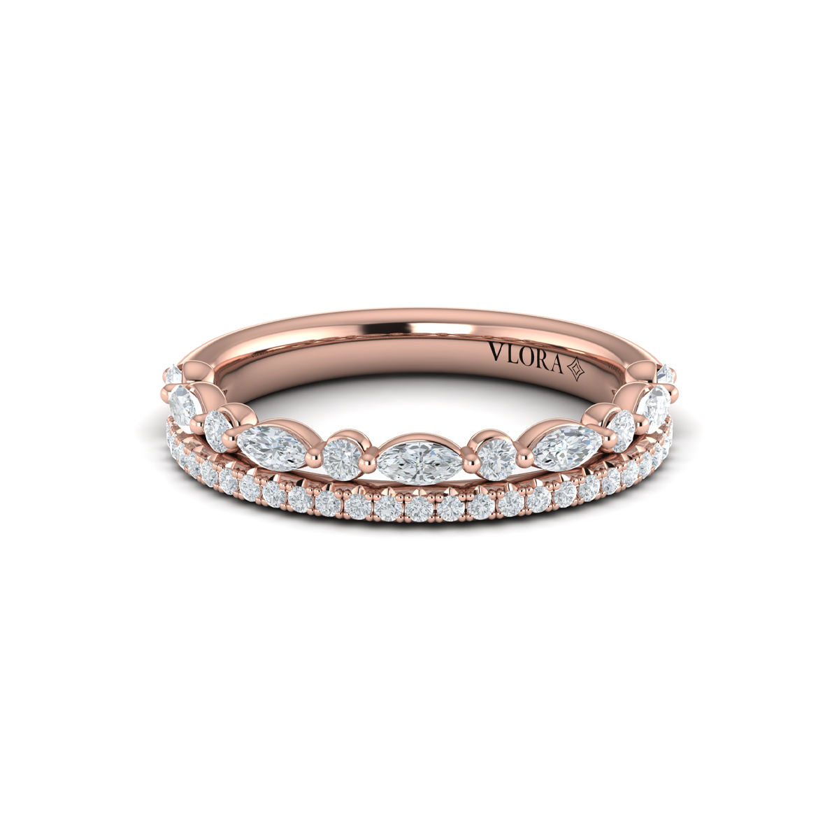 Marquise Duo Stackable Band