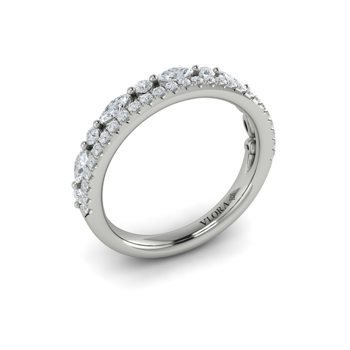 Marquise Duo Stackable Band