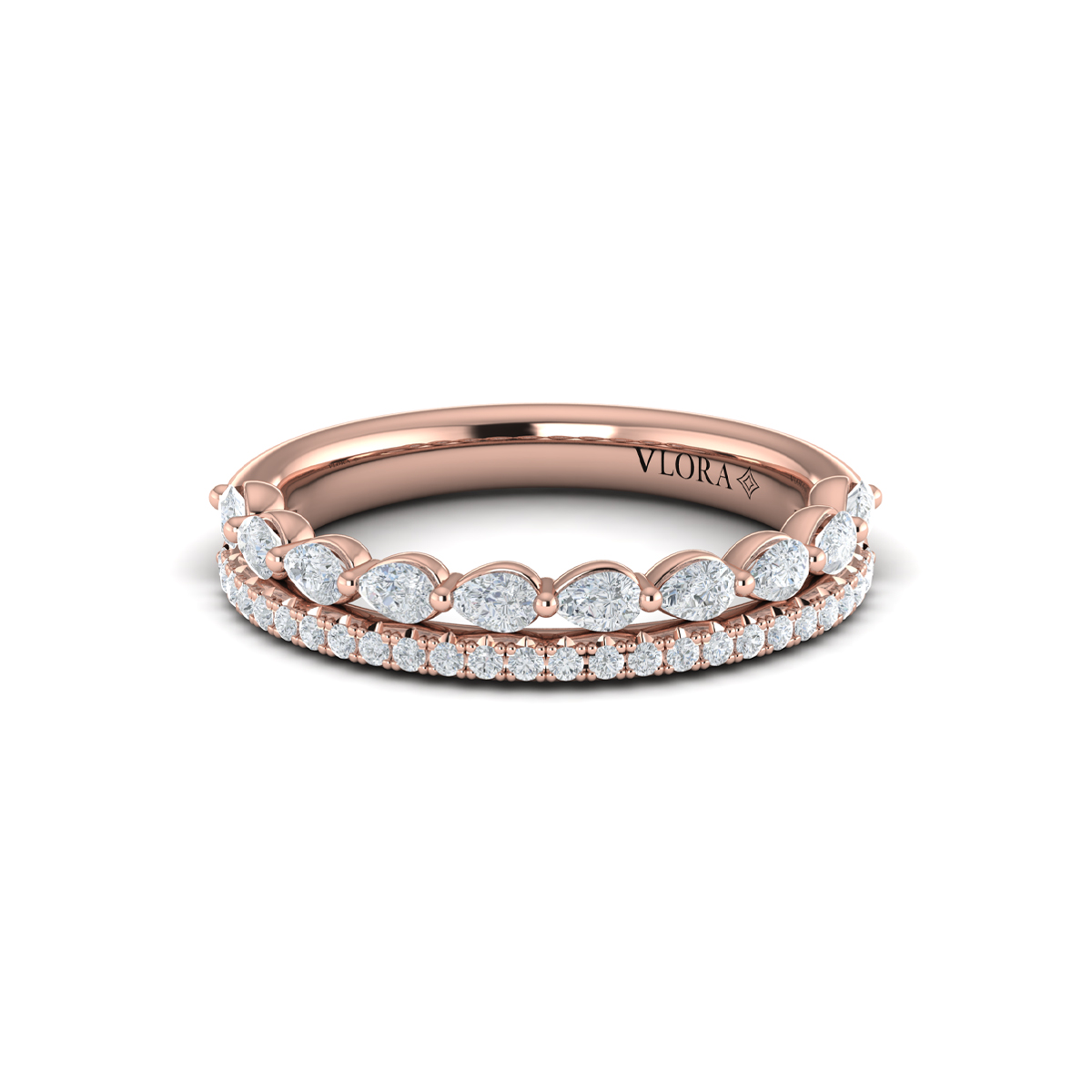 Marquise Dual Stackable Band