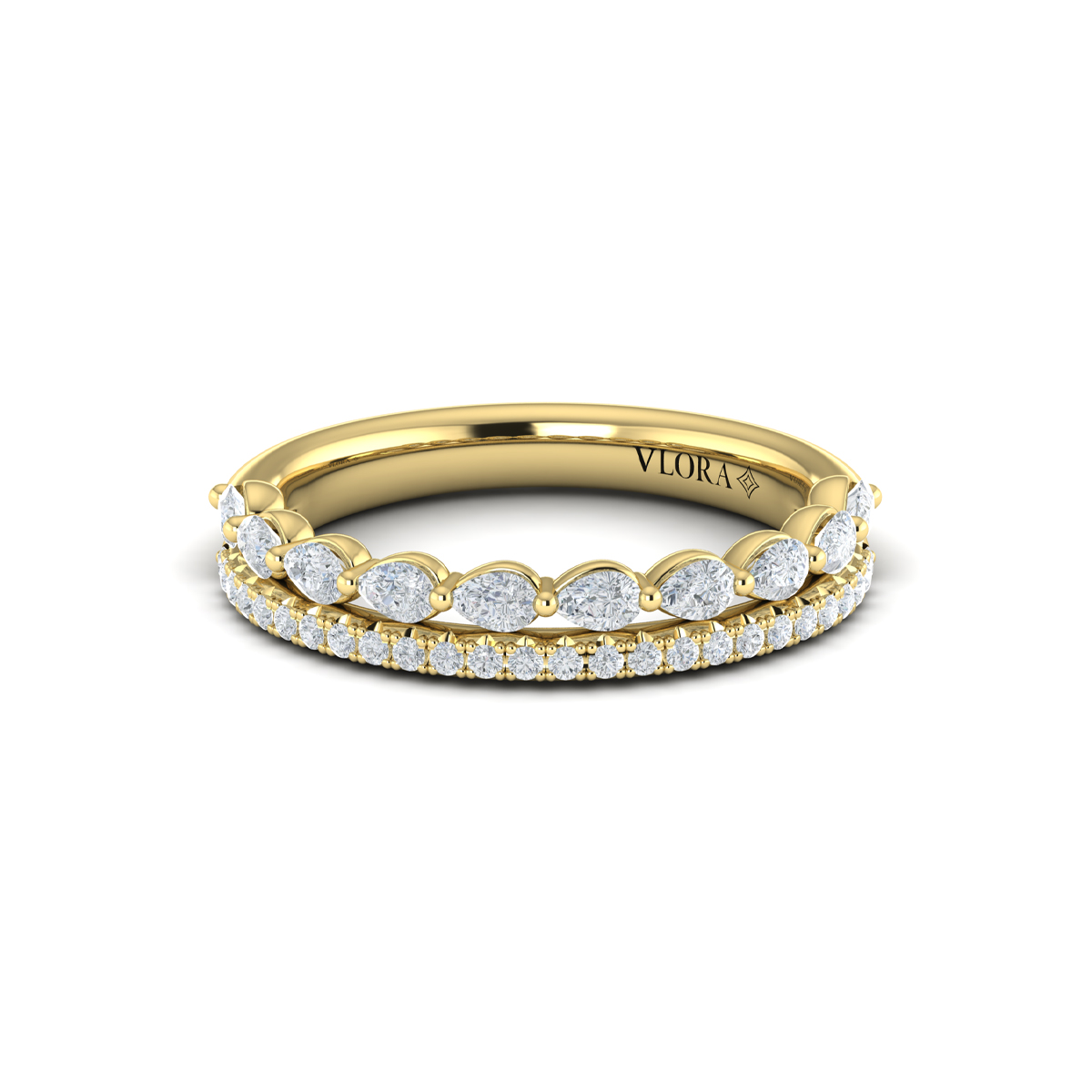 Marquise Dual Stackable Band
