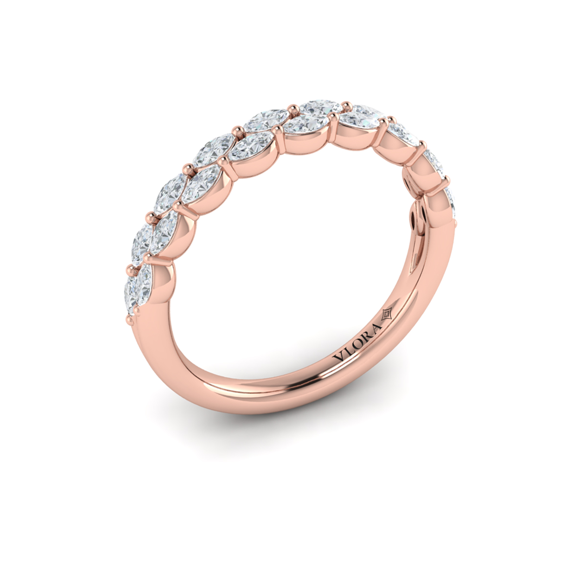 Double Marquise Stackable Band