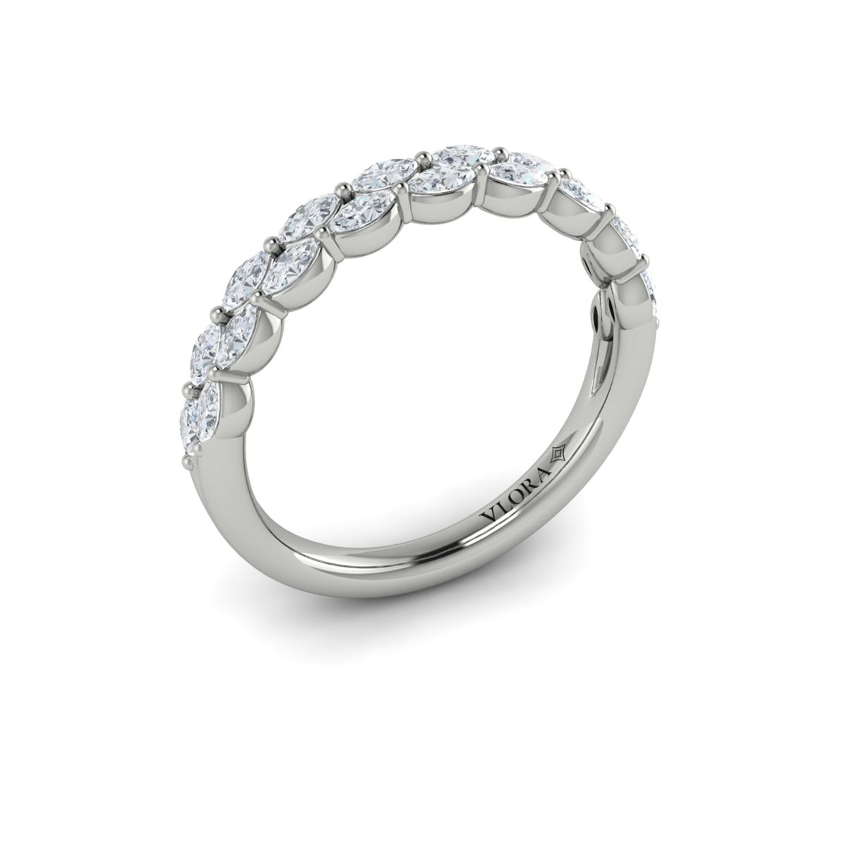 Double Marquise Stackable Band