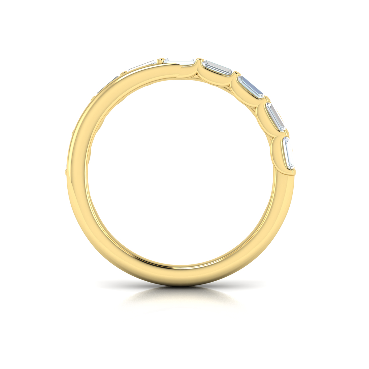 Crossed Baguette Stackable Band