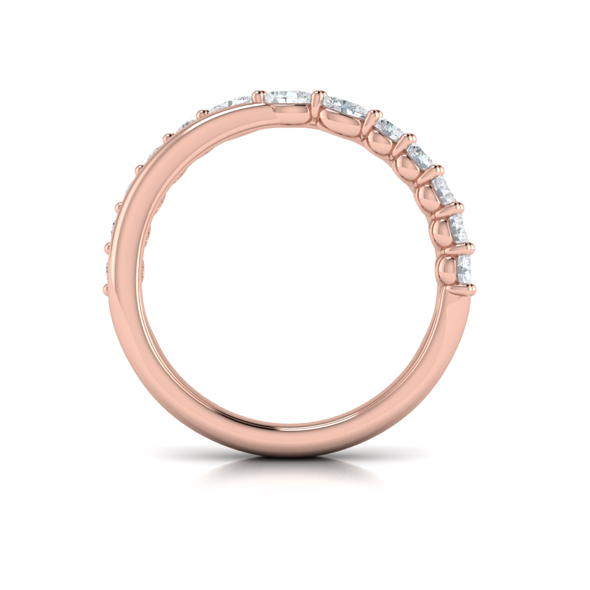 Crossed Oval Stackable Band