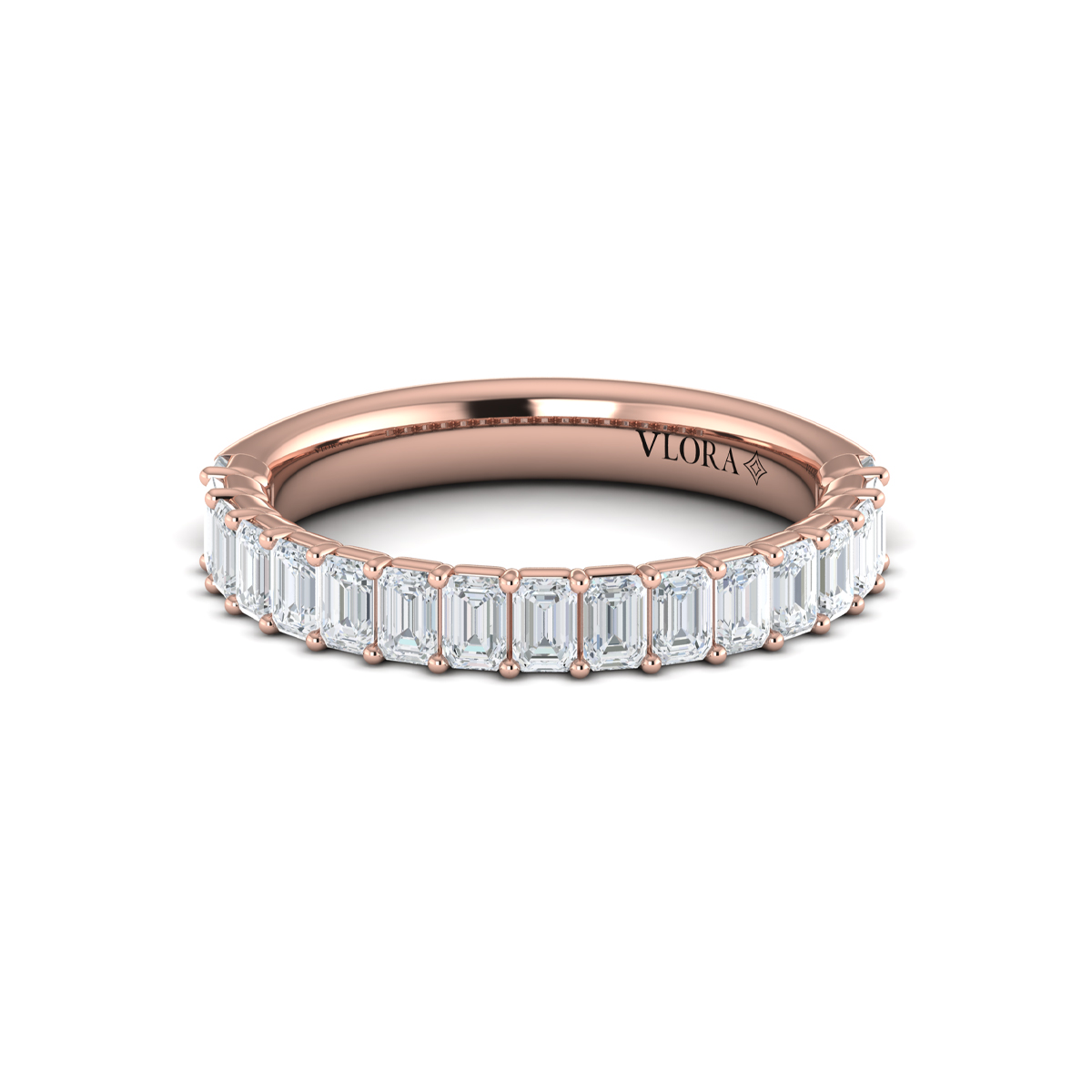 Bold Emerald Cut Stackable Band