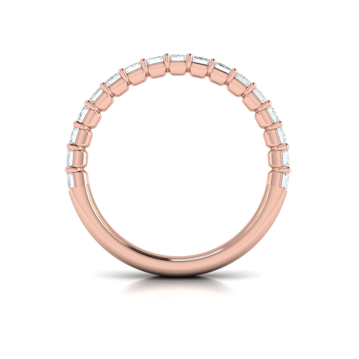 Bold Emerald Cut Stackable Band