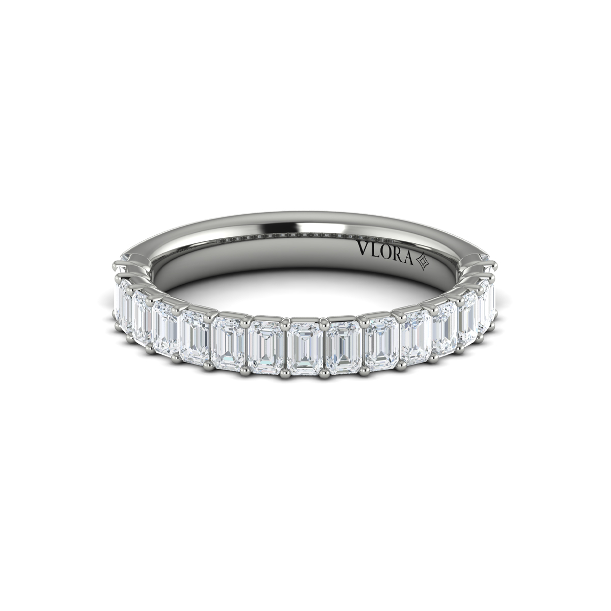 Bold Emerald Cut Stackable Band