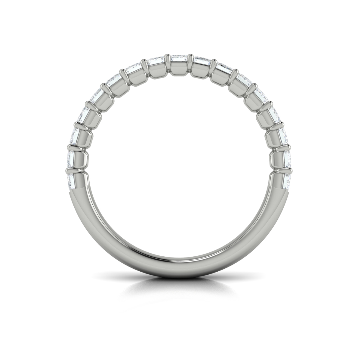 Bold Emerald Cut Stackable Band