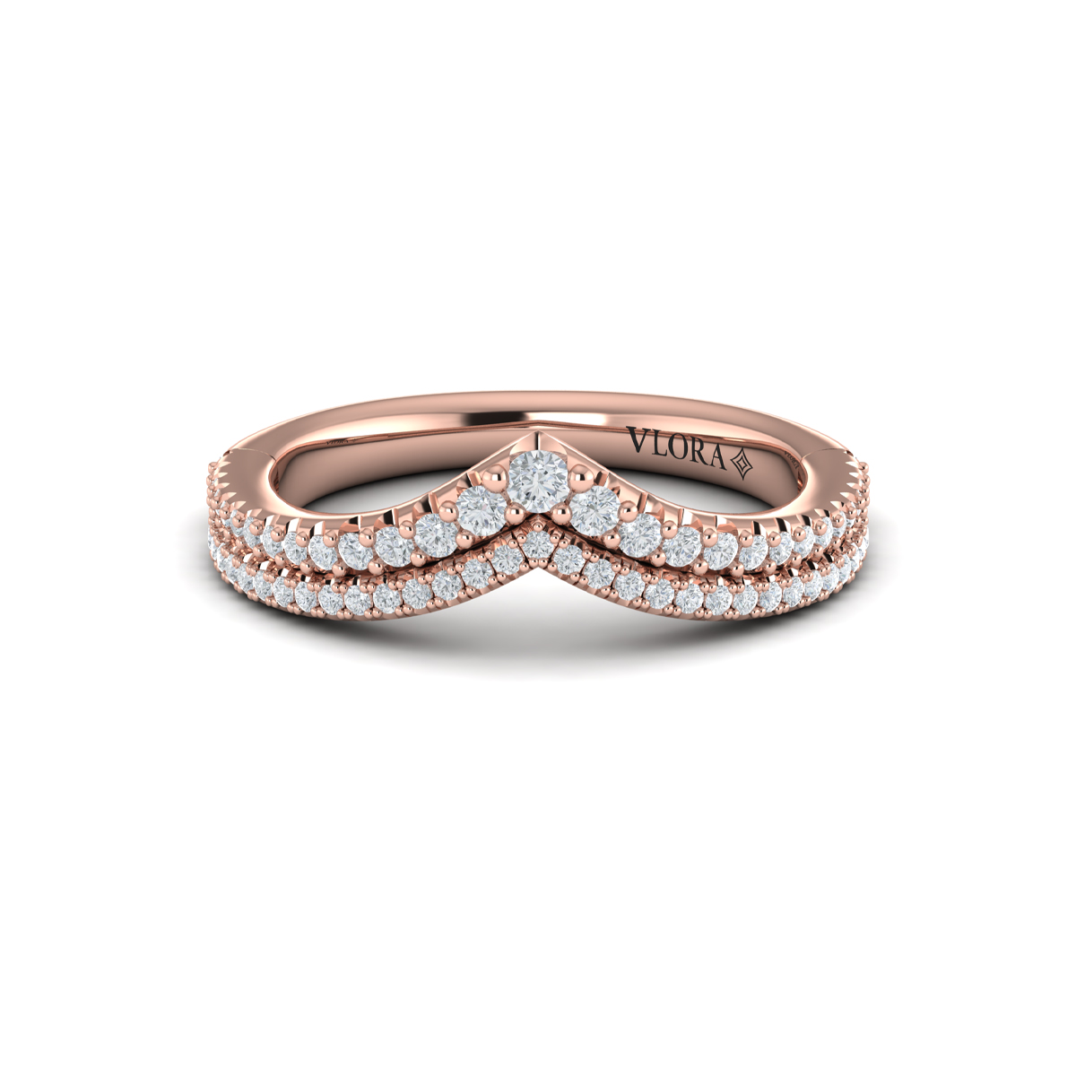 Double Chevron Contoured Band