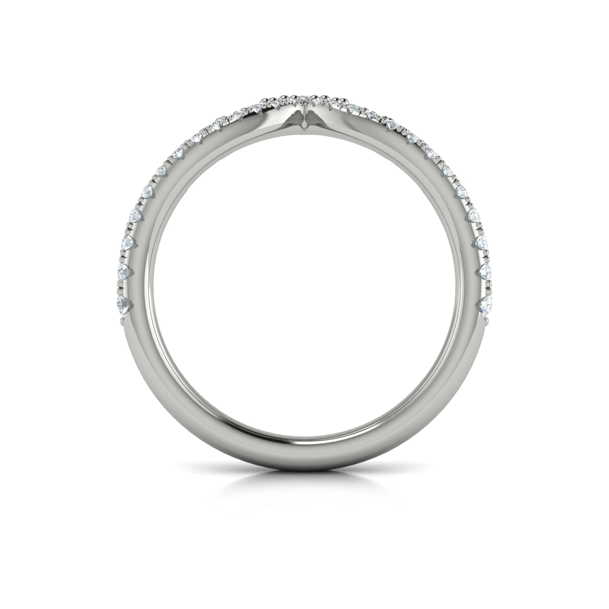 Delicate Chevron Contoured Band