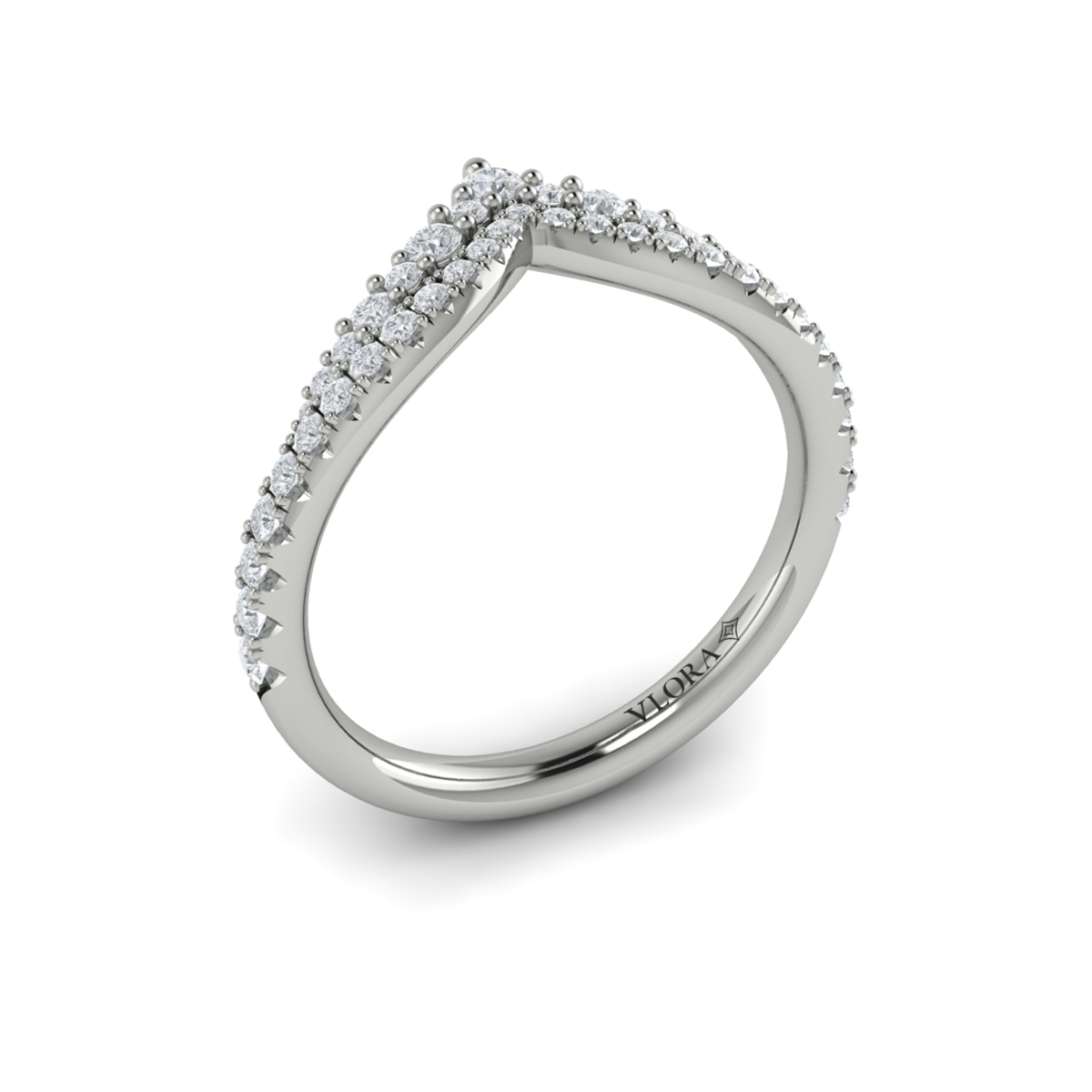 Delicate Chevron Contoured Band