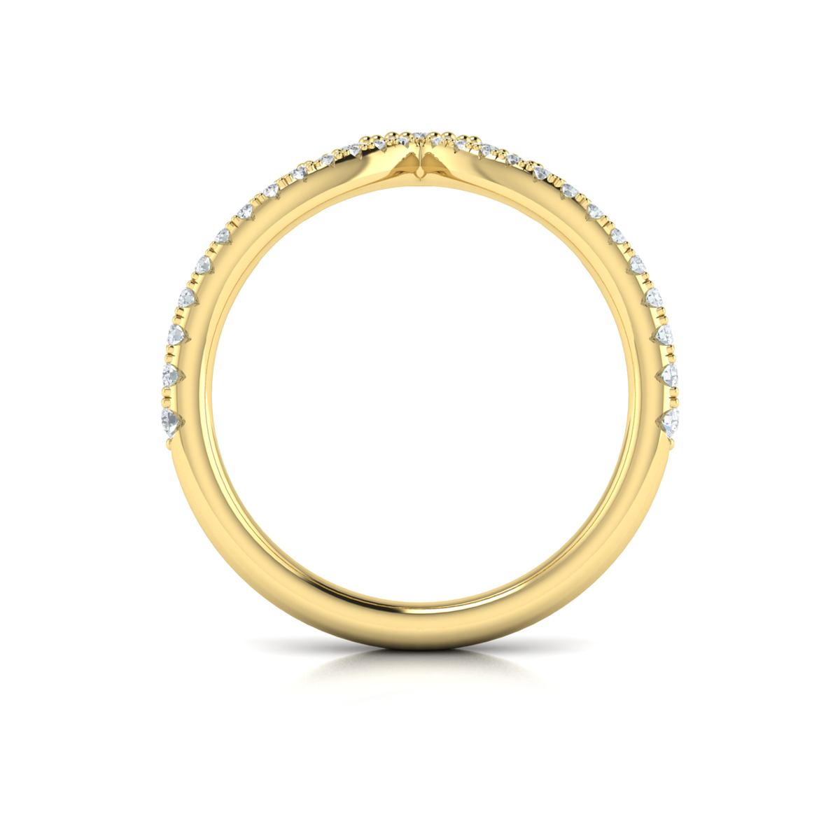 Delicate Chevron Contoured Band