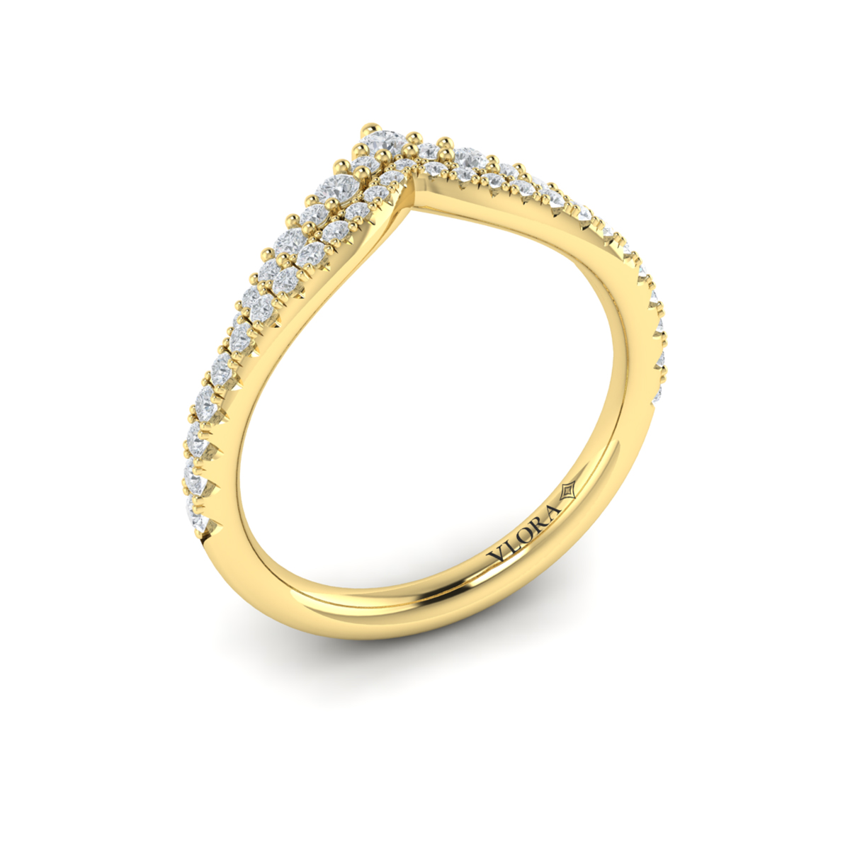 Delicate Chevron Contoured Band