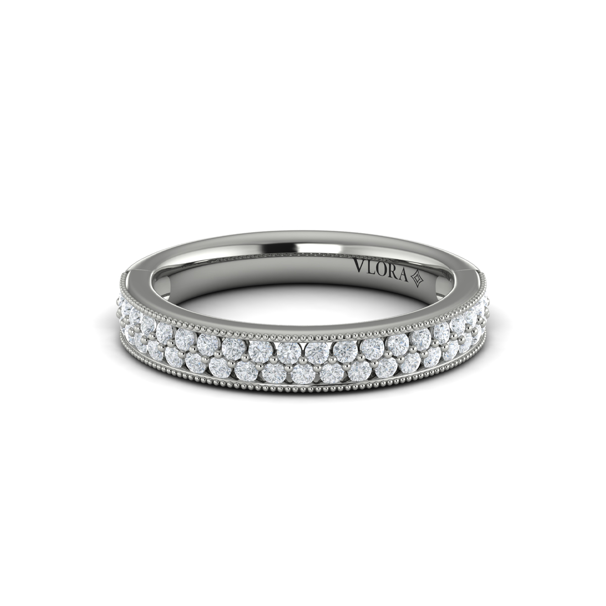 Vintage-Inspired Pave Stackable Band