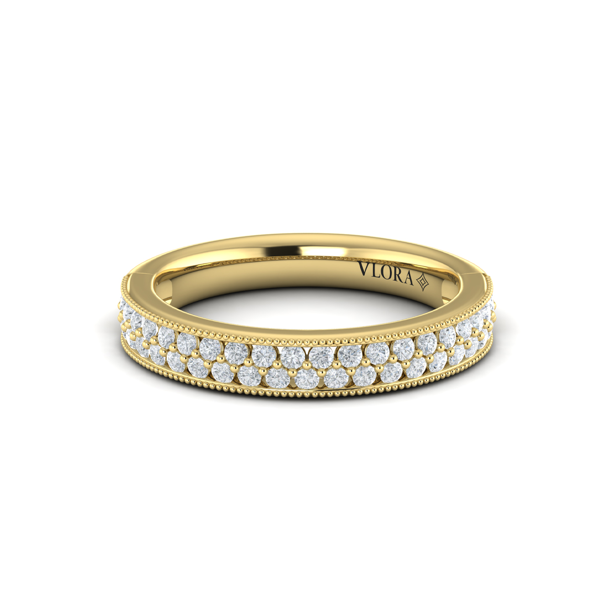 Vintage-Inspired Pave Stackable Band
