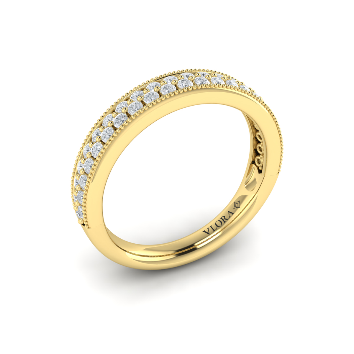 Vintage-Inspired Pave Stackable Band