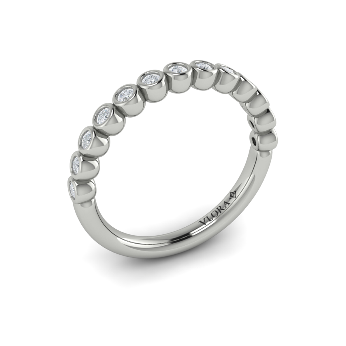 Bezel-Set Stackable Band