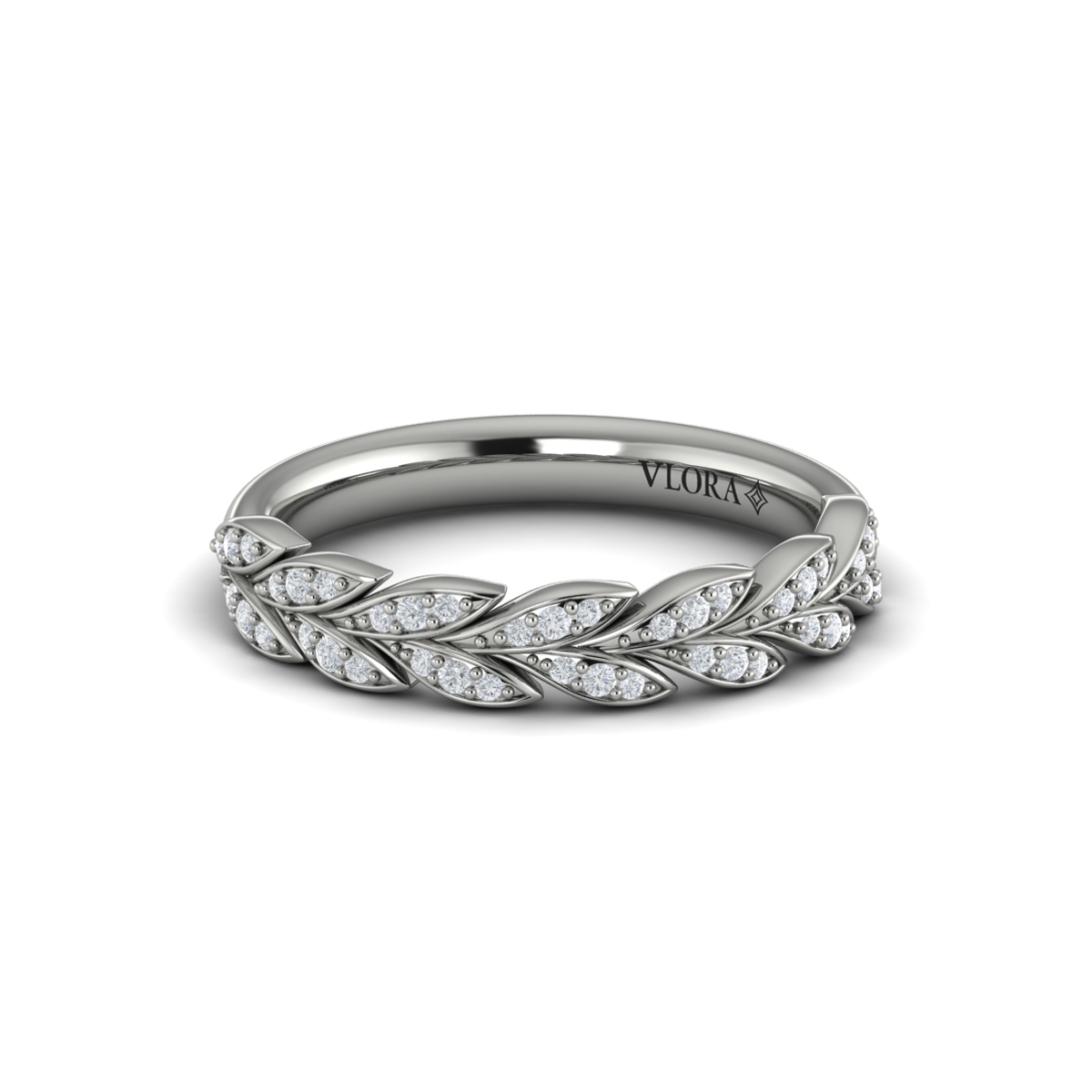 Pave Wheat Stackable Band
