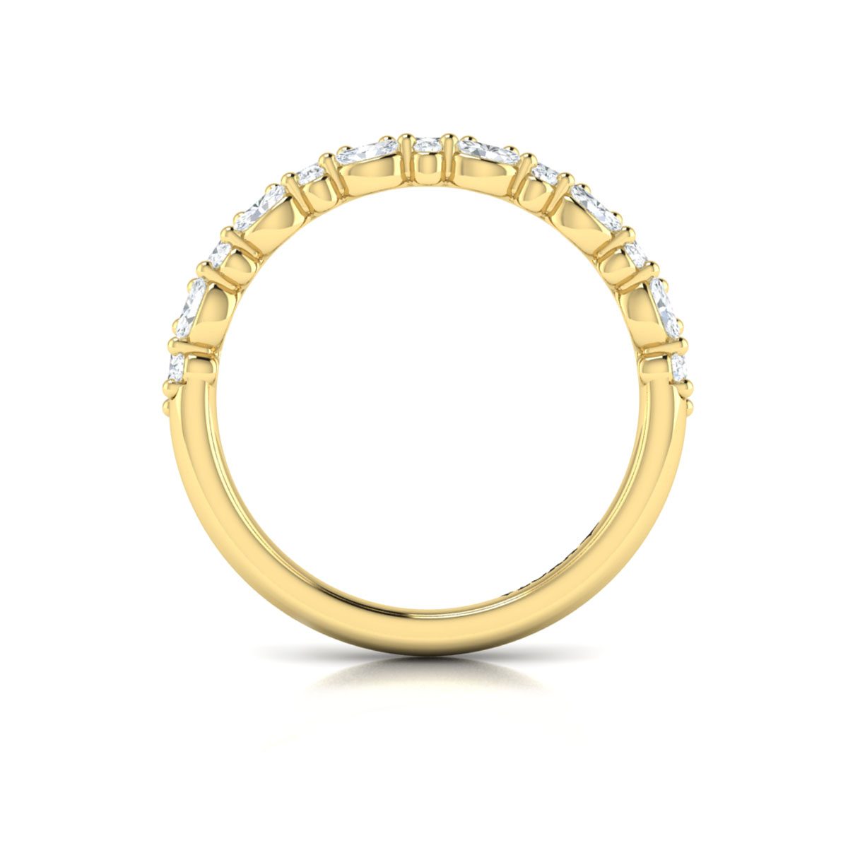 Marquise and Round Stackable Band
