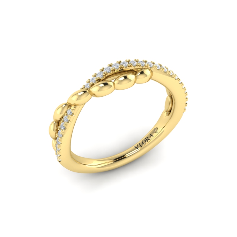Beaded Twist Stackable Band