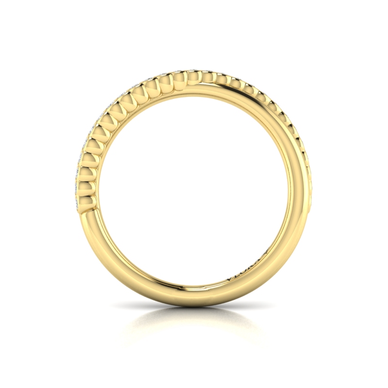 Slim Crossed Stackable Band