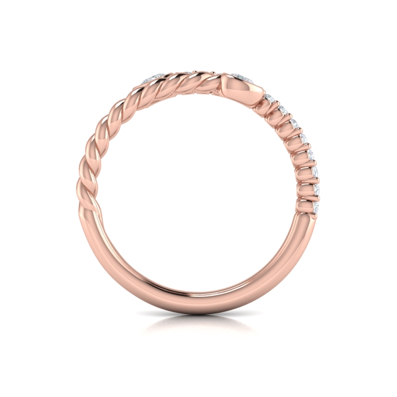 Beaded Bypass Stackable Ring