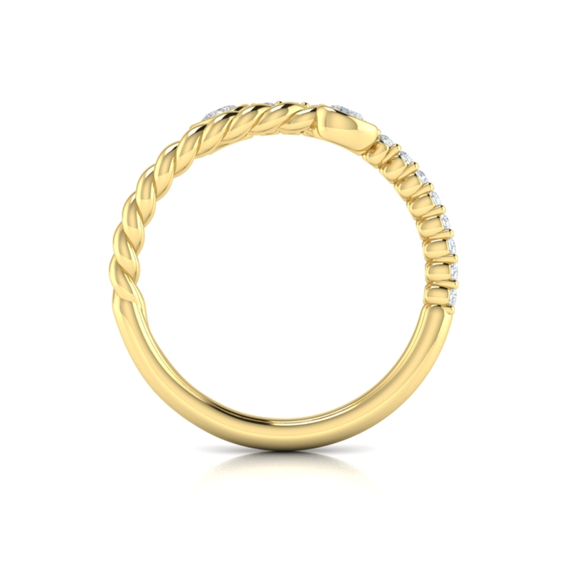 Beaded Bypass Stackable Ring
