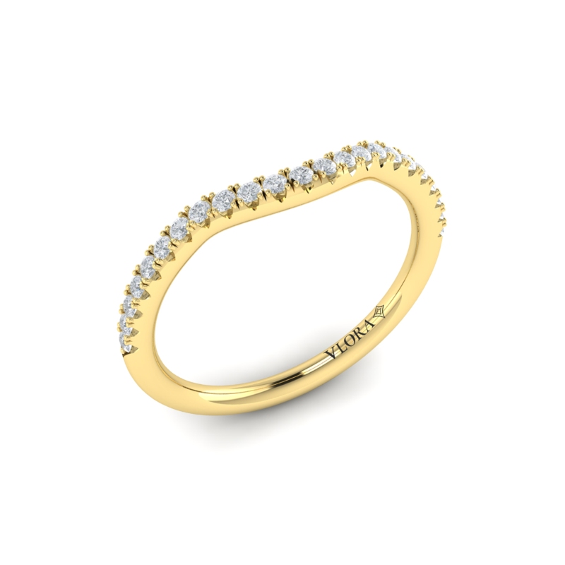 Curved Stackable Wedding Band