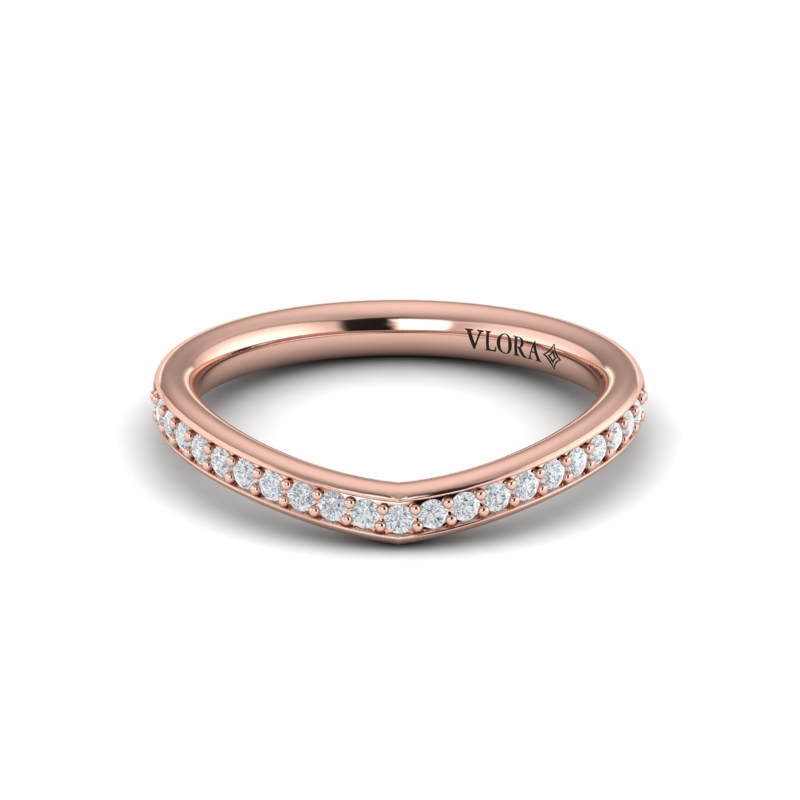 Diamond Contour Wedding Band