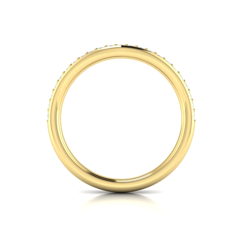 Diamond Contour Wedding Band
