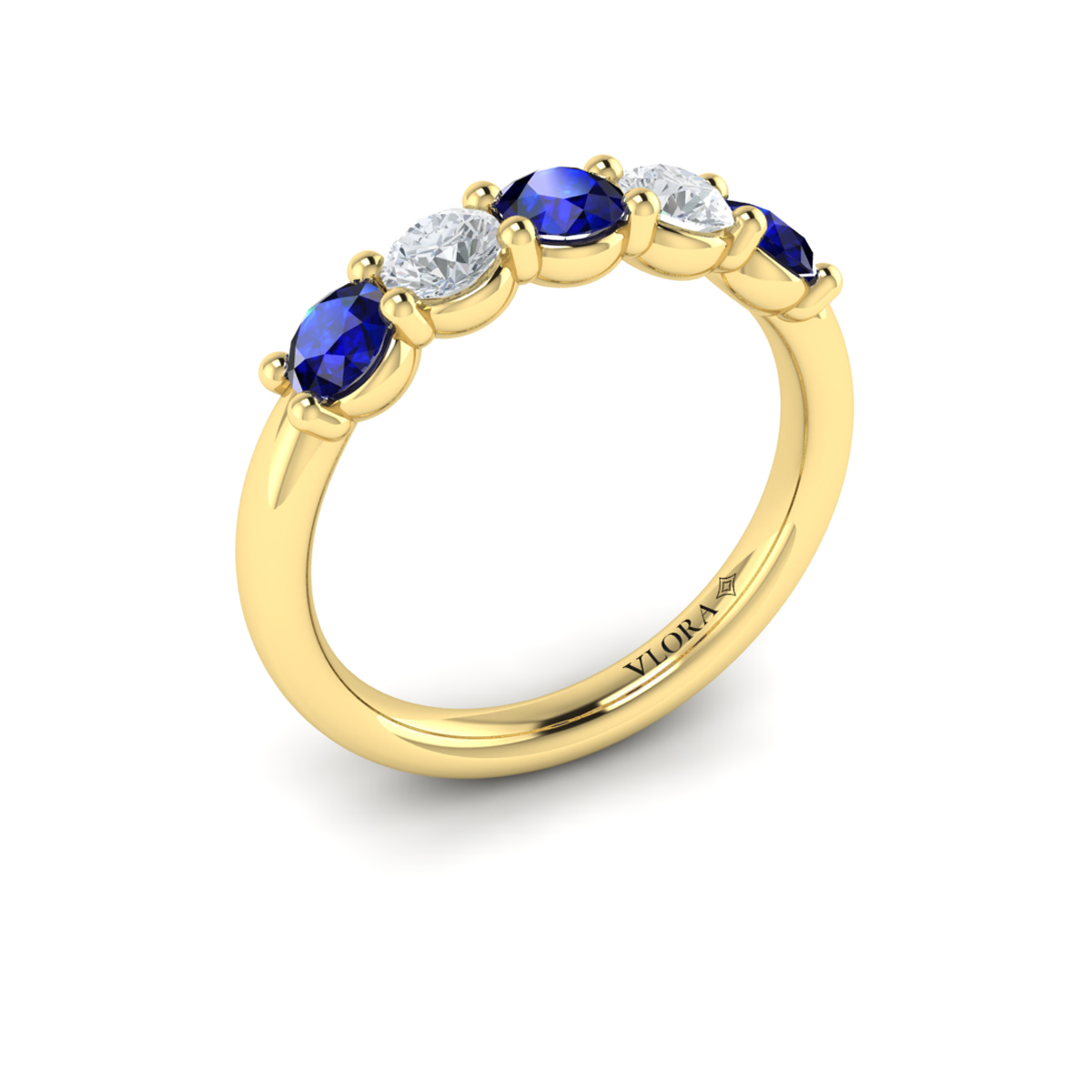 Sapphire and Diamond Band