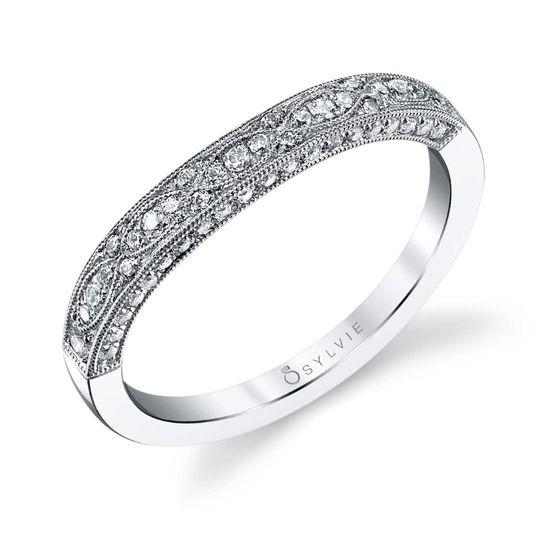 Modern Vintage Wedding Band - Barbara